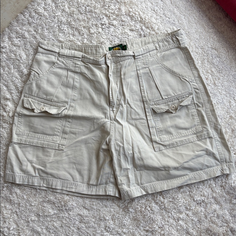 Cabela’s High-Rise Cream Women's Cargo Shorts with Front Flap Pockets - 20